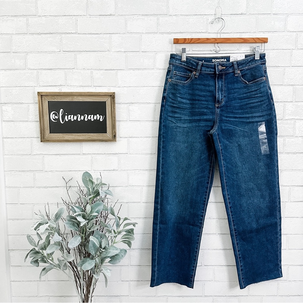 Sonoma High Rise Straight Denim Millerick Crop